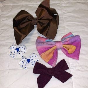 **6/$20** Miscellaneous Girls Hair Bow Lot (5 Bows Total)